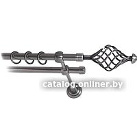 Карниз для штор Lm Decor Вираж 098 2р гладкий (антрацит, 4м)