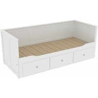 Кровать с выдвижным спальным местом ММЦ Кантри 80/160x200 (белый лак)