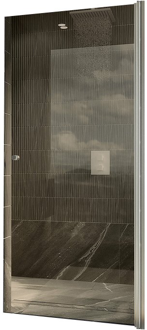 Душевая дверь MaybahGlass 80x198 MGD-804-5 (бронзовое стекло/хром матовый)