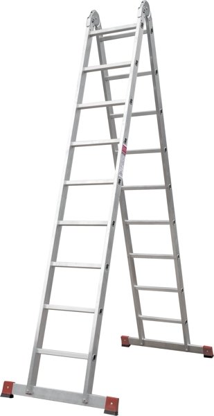 

Лестница-трансформер Новая высота NV 331 шарнирная 2x9 ступеней