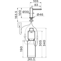 Дозатор для моющего средства Omoikiri OM-09-C SENSOR (хром)