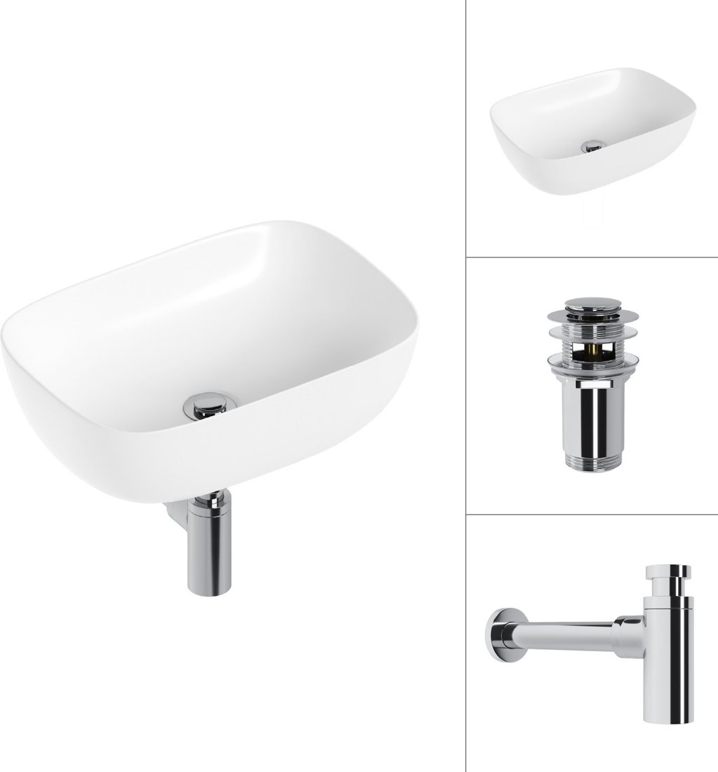 

Умывальник Lauter 21493A + клапан 21190CH + сифон 21635CH (хром)