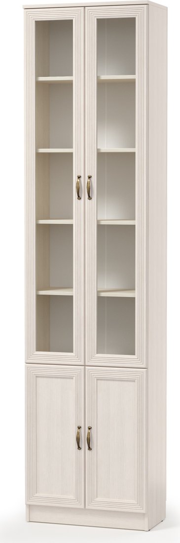 

Шкаф-витрина Олмеко В-18 М со стеклом (вудлайн кремовый/белый/Masa Decor аруша венге/Masa Decor аруша венге)