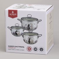 Набор кастрюль Agness 943-107