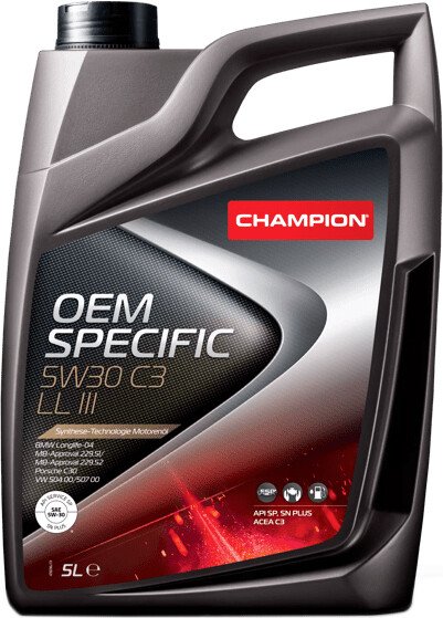 

Моторное масло Champion OEM Specific 5W-30 C3 LL III 5л