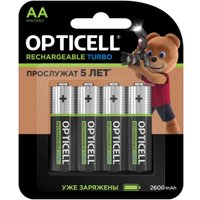 Аккумулятор Opticell Turbo Rechargeable AA (4 шт) в Солигорске