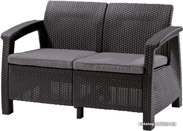 Садовый диван Keter Corfu Love Seat (графит)