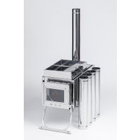 Свободностоящая печь-камин Инвент Средняя (со стационарными экранами)