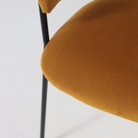 Стул с подлокотниками Алвест AV 433 (карри бархат Confetti chai tea/черный)