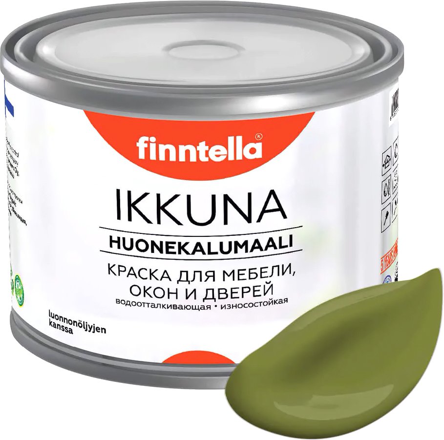 

Краска Finntella Ikkuna Ruoho F-34-1-3-FL030 2.7 л (травяной зеленый)
