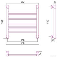 Полотенцесушитель Сунержа Богема+ прямая 500х500 020-0220-5050
