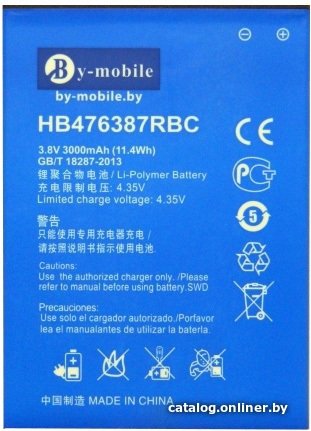 Аккумулятор для телефона By-mobile совместим с Huawei HB476387RBC