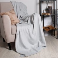 Плед Casa Conforte London Basic 130x165 6155335 (светло-серый)