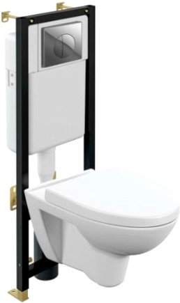 

Унитаз напольный Cersanit Parva CO DPL EO+Black+Leon A64229
