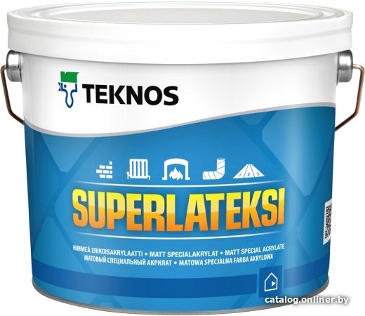 Краска Teknos Superlateksi 2.7л (база 1)
