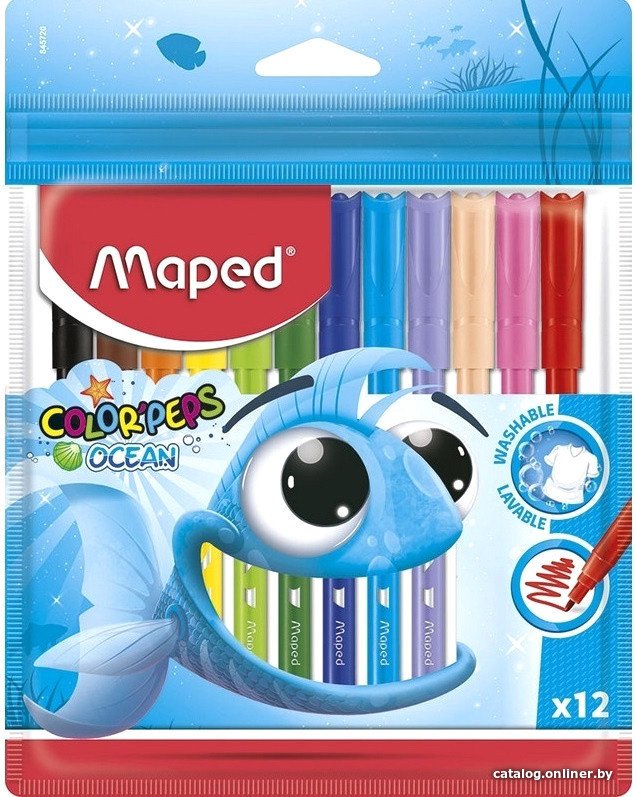 Фломастеры Maped Color Peps Ocean 845720 (12шт)