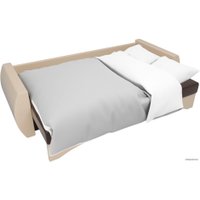 Диван Лига диванов Сатурн 101039 (экокожа, коричневый/бежевый)