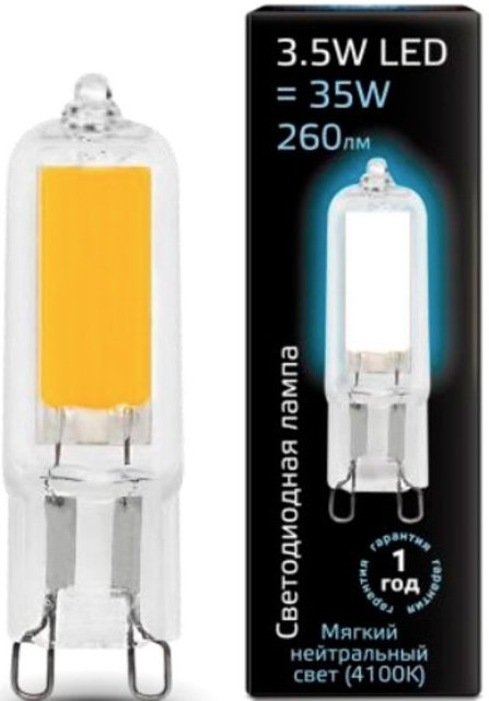

Светодиодная лампочка Gauss LED G9 3.5 Вт 4100 К 107809203