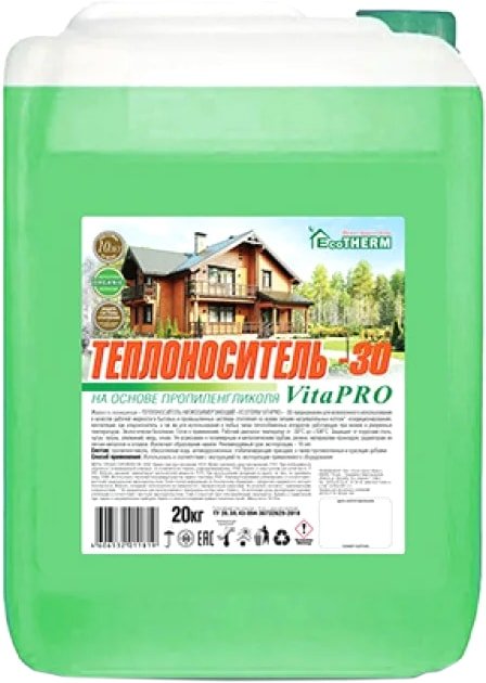 

Теплоноситель EcoTherm VitaPro -30 C 20 кг