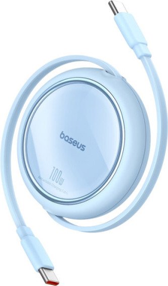 Кабель Baseus Free2Draw Mini Retractable USB Type-C-USB Type-C (1 м, голубой)