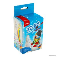 Набор для рисования Lori 3D Art. Новогодний. Игрушка-раскраска Забавный снеговик Ир-019