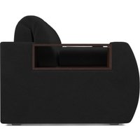 Диван Мебель-АРС Аккордеон Барон №3 ППУ 120x200 (велюр черный HB-178/17)