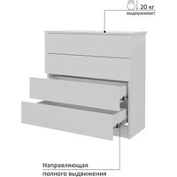 Комод Горизонт Нео 760 4 ящика (белый)