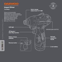 Винтоверт Daewoo Power DAX 2016Li Set (с 2-мя АКБ, сумка)