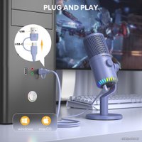 Проводной микрофон Maono DM30 (сиреневый)