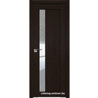 Межкомнатная дверь ProfilDoors 2.71XN L 70x200 (дарк браун/стекло дождь белый)