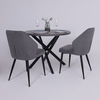 Кухонный стол Аврора Рига D950 (ароза реликтовая/черный)