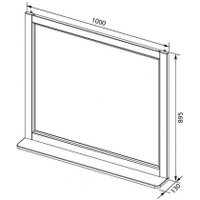  Aquanet Зеркало Бостон М 100 209674 (белый матовый)