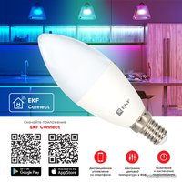 Светодиодная лампочка EKF Connect 5W WIFI RGBW E14