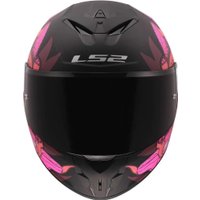 Мотошлем LS2 FF820 Rapid III Poppies II (XS, черный/розовый)