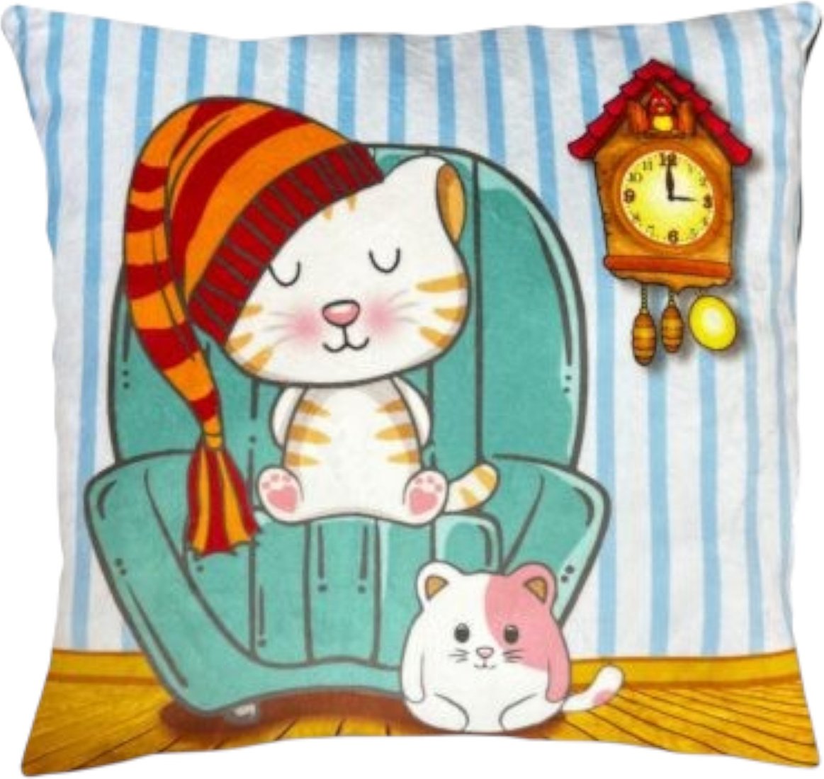 

Декоративная подушка Мальвина Сладкая парочка Коты в кресле 30.125.1