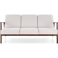 Диван Halmar Milano 3S tap. Castel 04 (светло-бежевый/орех)