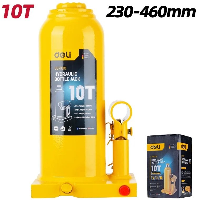 

Бутылочный домкрат Deli DQ71010 10т