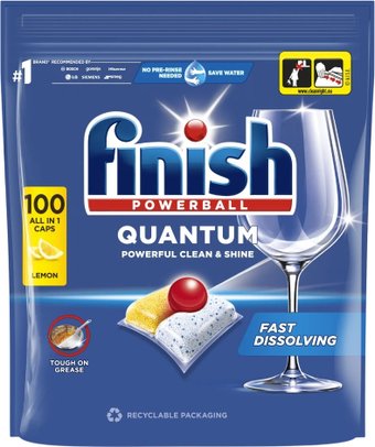 Капсулы для посудомоечной машины Finish Quantum Lemon (100 шт)