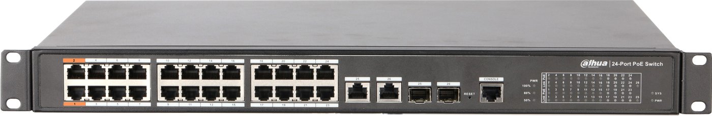 

Управляемый коммутатор 2-го уровня Dahua PFS4226-24ET-240