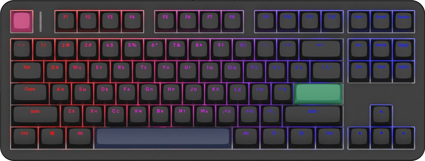 Клавиатура Red Square Alumix TKL Simple (черный, g3ms Amber)