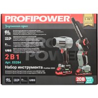  Profipower ProfiSet-2D20 (воздуходувка, цепная пила, 2 АКБ)