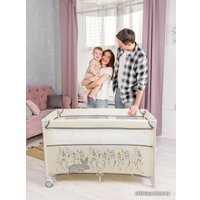 Манеж-кровать Amarobaby Transform Flora AMARO-26TrF/03 (бежевый)
