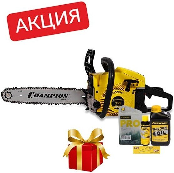 

Бензопила Champion A251-15 + акция