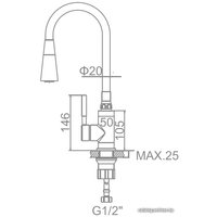 Смеситель Ledeme L4199-3 (хром/белый)