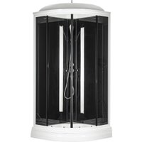 Душевая кабина Saniteco SNT-90 90х90 (черный/прозрачное стекло)