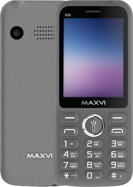 

Кнопочный телефон Maxvi K32 (серый)