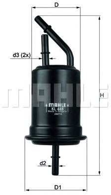 

Топливный фильтр Mahle Knecht KL488