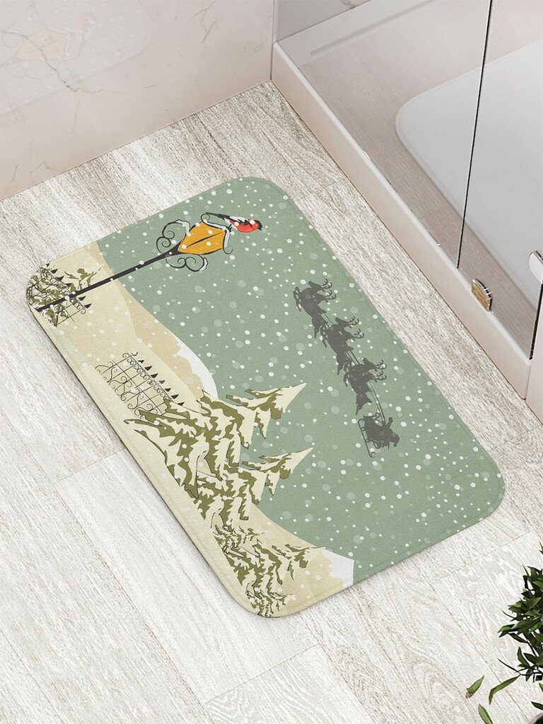 

Коврик для ванной JoyArty Санта в пути bath_5528