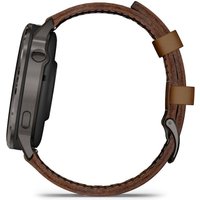 Умные часы Garmin Venu 4 45 мм (черный/коричневый кожаный)
