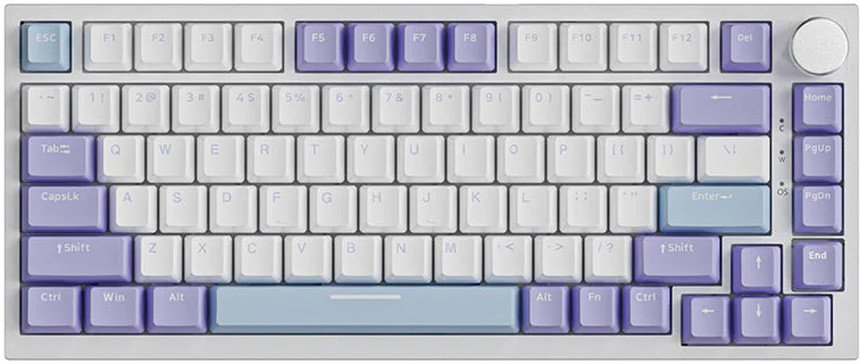 Клавиатура Ajazz AK820 (белый/фиолетовый, Ajazz Sea Salt)
